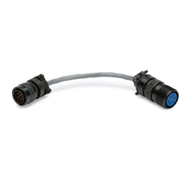 Lincoln Electric K2909-1 12-pin to 6-pin adapter short cable black 12-pin male and blue 6-pin female, welder adapter