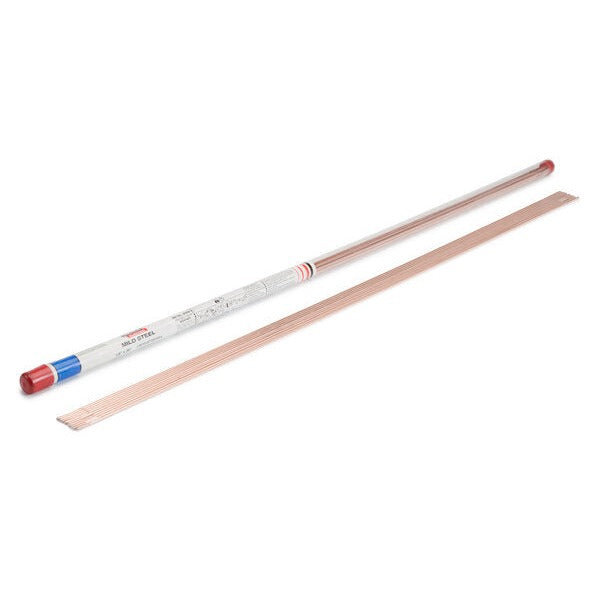 Lincoln Electric ER70S-6 TIG filler rods 3/32in 5lb copper-coated mild steel rods in white plastic tube
