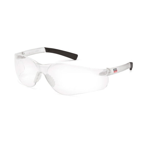 Lincoln Electric bifocal welding safety glasses 2.00 diopter clear lens clear frame black tips