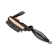 Lincoln Electric chipping hammer and wire brush combo with coiled spring handle and flat brush head