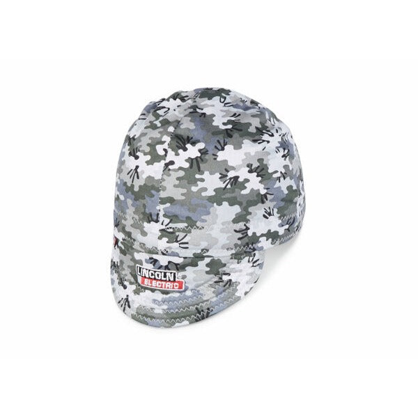Lincoln Electric welding cap grey camo digital camouflage print XL size with Lincoln Electric label