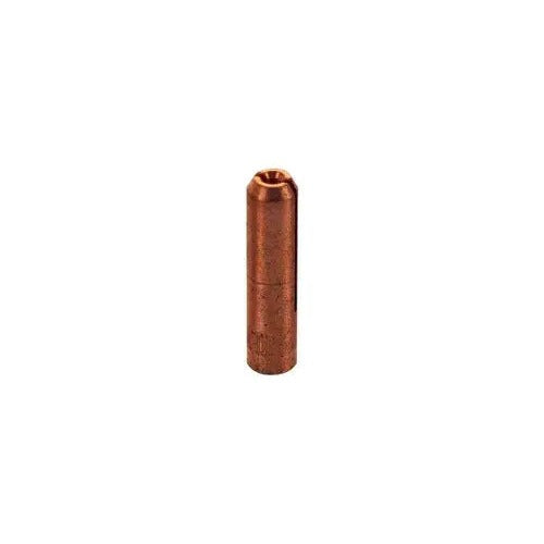 CK 22N21A copper TIG collet 0.040" (1.0mm) short cylindrical body with slotted tip and knurled grip for TIG torch