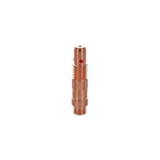 CK Worldwide 10N30 copper collet body for 0.040in (1.0mm) TIG torch, threaded base, knurled grip, single red dot marking