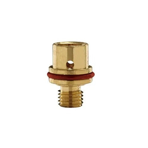 CK Worldwide 2CBGS-1 brass collet body gas saver for TIG torches, cylindrical body with red O-ring seal