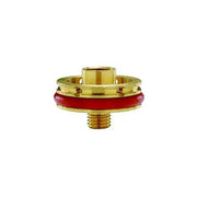 CK Worldwide 2CBGSLD brass collet body gas saver long reach for TIG torch, wide disc flange with red O-ring
