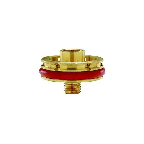 CK Worldwide 2CBGSLD brass collet body gas saver long reach for TIG torch, wide disc flange with red O-ring