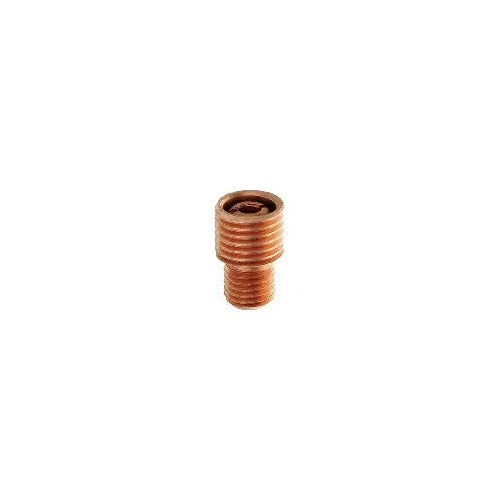 CK Worldwide short collet body 1/8 inch copper threaded with recessed bore opening for TIG torch