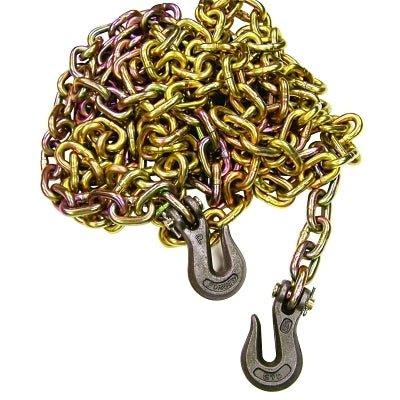 Grade 70 Transport Chains, 5/16 in, 4,700 lb Limit, Yellow Dichromate