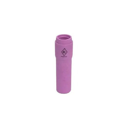 CK Worldwide 2A6L alumina TIG cup 3/8 inch x 1-7/8 inch, pink ceramic elongated nozzle 6L marked with stepped tapered body