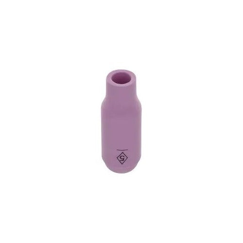 CK Worldwide 10N49 alumina TIG cup 5/16 inch x 1-27/32 inch, pink ceramic nozzle size 5 marked on body with stepped base