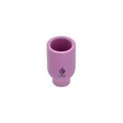CK Worldwide 2A5GS alumina TIG cup 5/16 inch x 1-9/32 inch, pink ceramic wide-bore nozzle size 5 on body