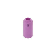 CK Worldwide 3A10 alumina TIG cup 5/8" x 1-27/32", pink ceramic gas saver stepped nozzle with size 10 mark