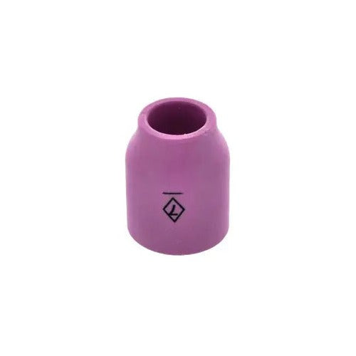 CK Worldwide 2AG7L alumina TIG cup 7/16" x 1-3/8", pink ceramic wide low-profile nozzle with size 7L diamond mark