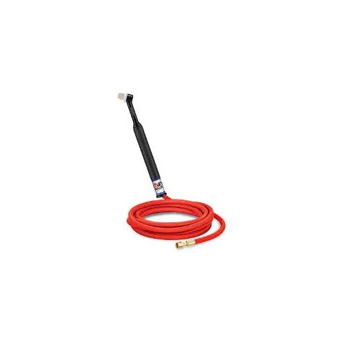 CK Worldwide CK24-25SF OZMO 80A rigid head gas-cooled TIG torch with 25ft red superflex cable and alumina cup