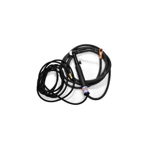CK Worldwide CK26V-12-2 FX flex head valve TIG torch, 200A gas-cooled, 12.5ft black standard cable with copper lug