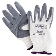 11-800 Nitrile Foam Palm Coated Gloves, Size 6, Gray/White