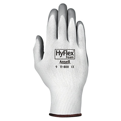 11-800 Nitrile Foam Palm Coated Gloves, Size 9, Gray/White