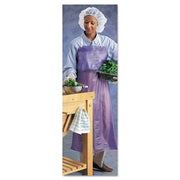 PVC Apron, 56-009, 6 mil, 3-Pc 28 in Ties, 33 in X 44 in, Blue