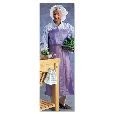 PVC Apron, 56-009, 6 mil, 3-Pc 28 in Ties, 33 in X 44 in, Blue
