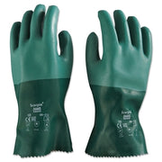 AlphaTec 08-352 Neoprene Coated Gloves, Rough Finish, Size 10, Green