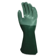 AlphaTec 08-354 Neoprene Dipped Gloves, Rough Finish, Size 10, Green