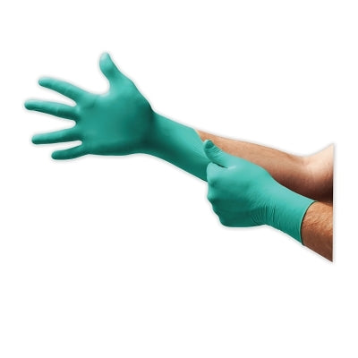92-500 Disposable Nitrile Gloves, Rolled Cuff, Size 7.5 to 8, Green