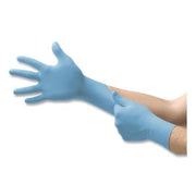 92-675 Nitrile Powder-Free Disposable Gloves, Textured Fingers, 4.3 mil Palm/5.5 mil Fingers, Large, Blue