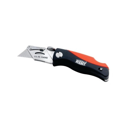 BESSEY BKPH lock-back utility knife 6-1/4 in red and black ABS handle exposed steel blade utility knife
