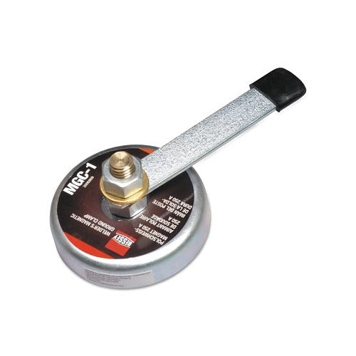 BESSEY MGC-1 magnetic ground clamp, 250 A, 3-1/2 in dia steel base with brass stud and black handle
