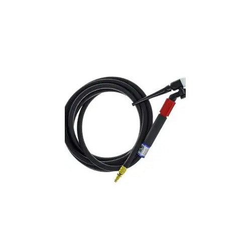 CK FL1312VN 130A Flex-Loc gas-cooled TIG torch with valve, red grip accent, black standard 12.5ft cable, gold fitting