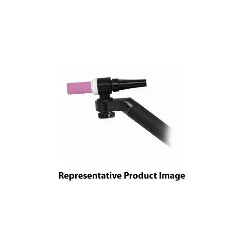 CK FL1325N 130A Flex-Loc gas-cooled TIG torch, no-valve head, pink alumina cup, short black cable stub shown