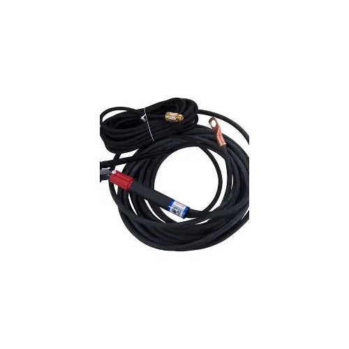 CK FL1325VNSF 130A Flex-Loc gas-cooled TIG torch, valve, black power cable and gas hose coiled separately, CK label