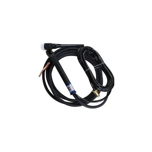 CK FL1512N 150A Flex-Loc gas-cooled TIG torch, no-valve, black handle, white cup, black 12.5ft cable with gold connector