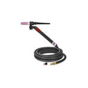 CK FL1512VN 150A Flex-Loc gas-cooled TIG torch, valve, red grip ring, carbon handle, black standard 12.5ft cable