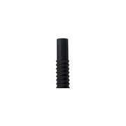 CK Worldwide 105Z55R TIG torch ribbed threaded handle, cylindrical black rubber with longitudinal ribbed grip texture