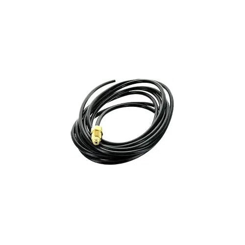 CK Worldwide 212AH argon hose 12.5 ft., black rubber hose coiled with brass fitting for TIG welding