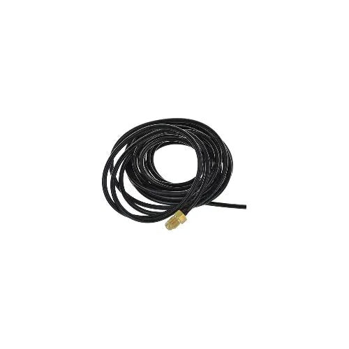 CK Worldwide 225AH argon hose 25 ft. Series 2, black rubber hose coiled with brass end fitting TIG torch