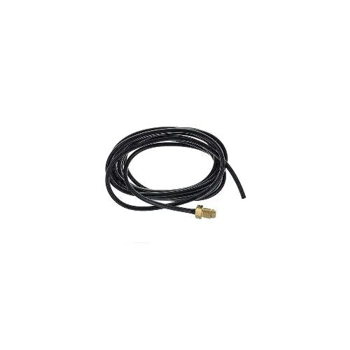 CK Worldwide 212WH water hose 12.5 ft., black rubber hose coiled with brass fitting for water-cooled TIG torch