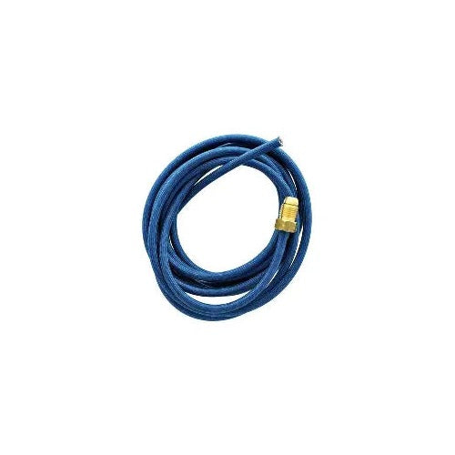 CK Worldwide 212WHSF water hose 12.5 ft., blue braided rubber hose with brass fitting for water-cooled TIG torch