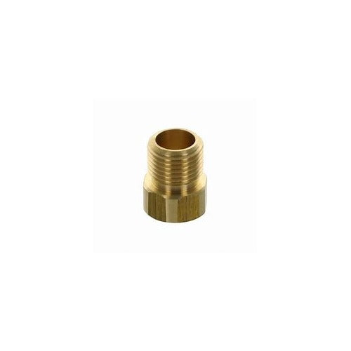 CK Worldwide 2AN argon hose nut welder end, brass hex fitting with threaded male and female ends