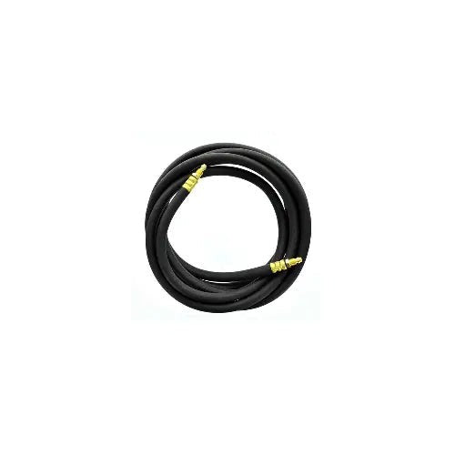 CK Worldwide 57Y01R 1-piece black rubber TIG welding power cable 12.5 ft coiled with dual brass male fittings