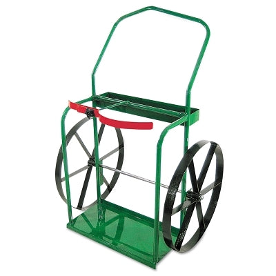 High-Rail Frame Dual-Cylinder Cart, 47 in H x 35 in W, 24 in Steel Wheels