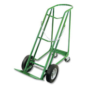 Cylinder Truck, 18 in W x 48 in H, 10 in Solid Wheels with 4 in Casters, Holds 1 Cylinder