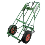Liquid Cylinder Cart, Cryogenic, 46 in H x 28 in W, 16 in Pneumatic (BB) Wheels, Fits 16 in dia to 21 in dia Cyl