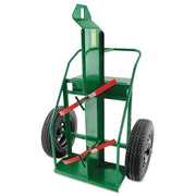 Large Heavy-Duty Frame Dual-Cylinder Cart, For 9.5"-15" Cylinders, 20" Road Tire