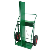 Cylinder Truck, 37 in W x 62 in H, 16 in Solid Wheels, Holds 2 Cylinders