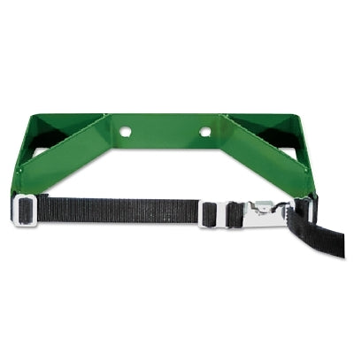 Cylinder Wall Bracket, Dual with Chain, Steel, 7 in to 9-1/2 in dia, Green