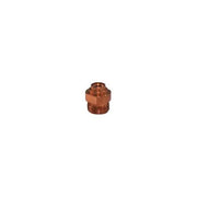 CK Worldwide tungsten adapter without screens copper larger hex-body flat-top threaded male TIG torch fitting