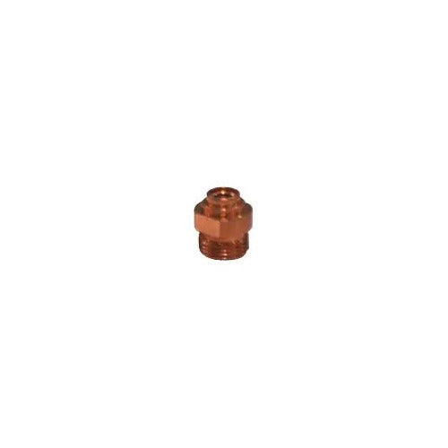 CK Worldwide tungsten adapter without screens copper larger hex-body flat-top threaded male TIG torch fitting