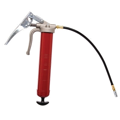 Professional Pistol Grip Grease Gun, 16 oz, 7500 psi, Hose/Coupler, Grease